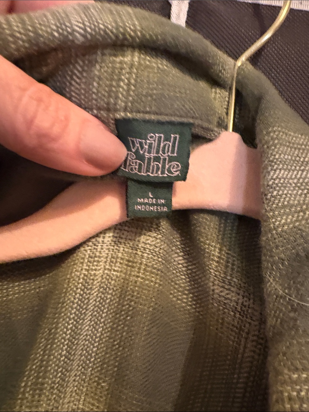 wild fable Olive Green Woven Button Shirt - Picture 2 of 3